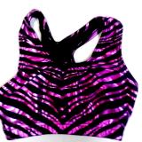 Metallic Zebra Purple and Black Razorback Sports Bra - LIMITED SELECTION