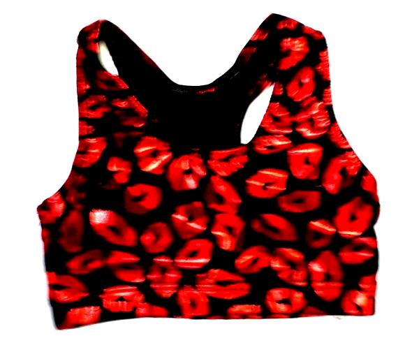 Red Lips Sports Bra