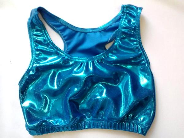 Mystique Metallic Turquoise Sports Bra