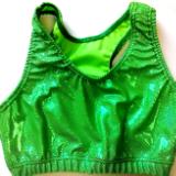 Lime Sparkle Dot Sports Bra