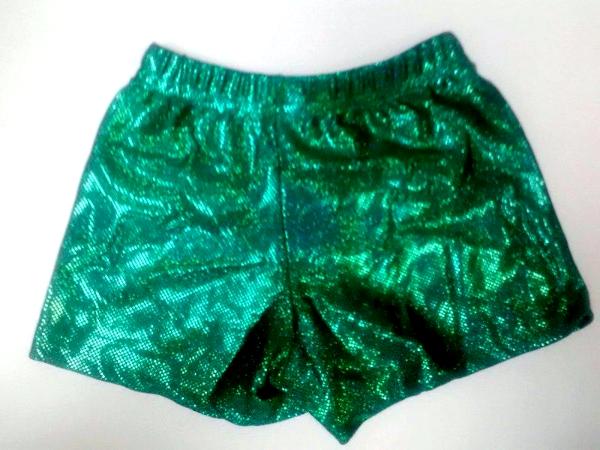 Traditional Boy Cut Short Sparkle Kelly Green