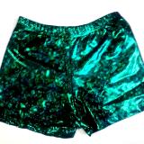 Traditional Boy Cut Shorts Green Shatter Glass