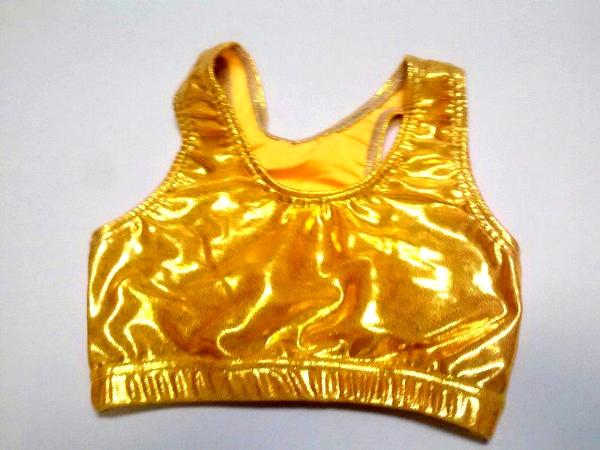 gold sports bra