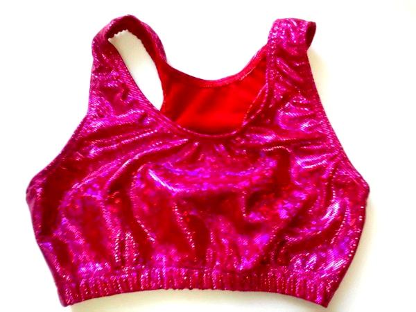 Shatter Glass Hot Pink Sports Bra